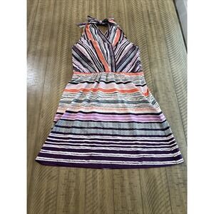 Athleta Pack Everywhere Striped Halter Dress Women's SZ 4P